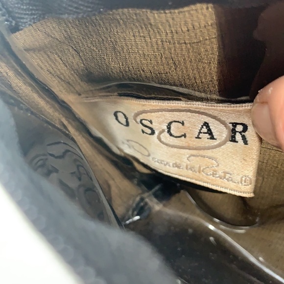 Oscar de la Renta Set of Two Small Cosmetic Bags-Black Silk/Cotton - Picture 8 of 10